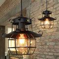 Lampe suspendue industrielle au design rétro en métal