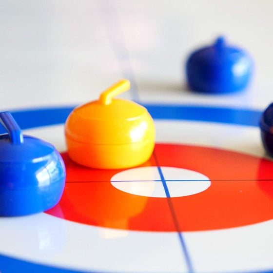 Gioco di Curling Miniaturizzato per Casa con Pietre Scivolose e Bastoni Magnetici