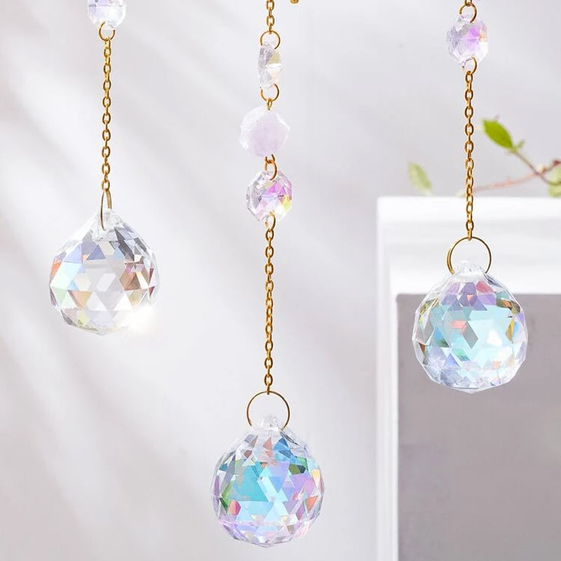 PrismaVibe Cattura Cristalli Incantati | Decorazione Magica per Interni con Luce di Luna e Stelle