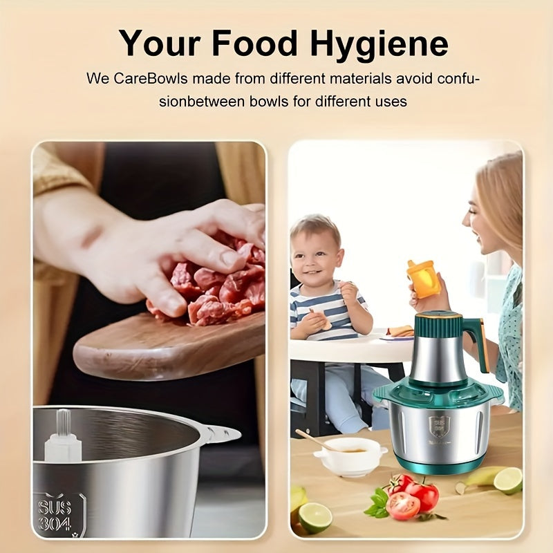 Macchina Macinatrice di Carne e Affettatrice di Verdure in Acciaio Inossidabile – Macchina da Cucina Multifunzionale