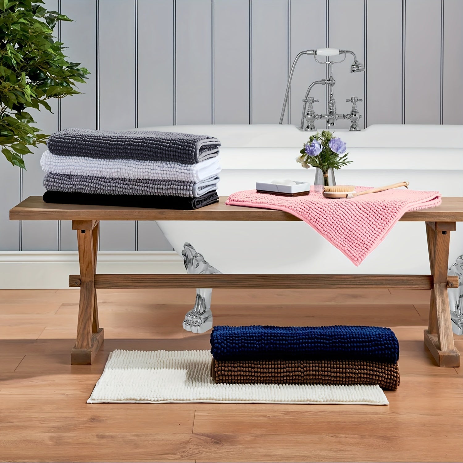 Tappetino da Bagno in Chenille Ultra-Morbido – Perfetto per Bagno o Ingresso
