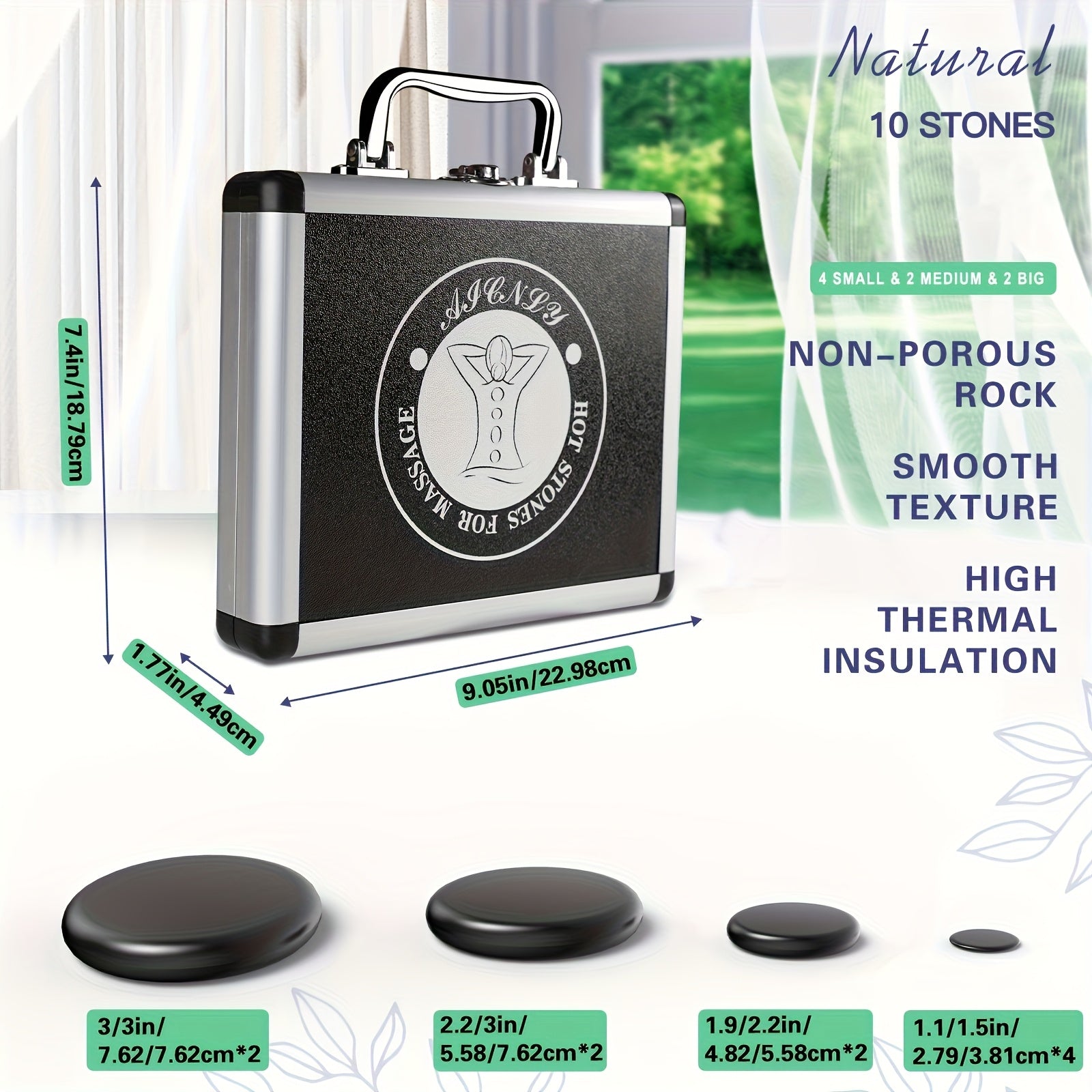 Set Professionale di Massaggio con Pietre Calde – Completo di Riscaldatore