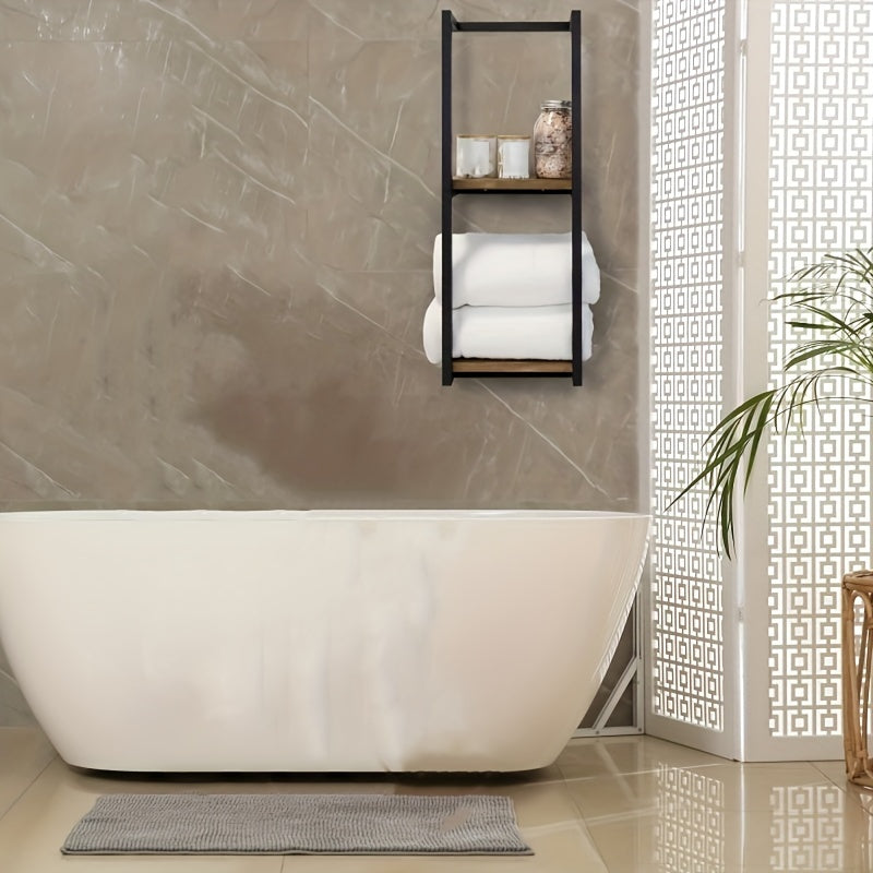 Portasalviette Industriale con Mensole – Mobili da Parete Eleganti e Funzionali