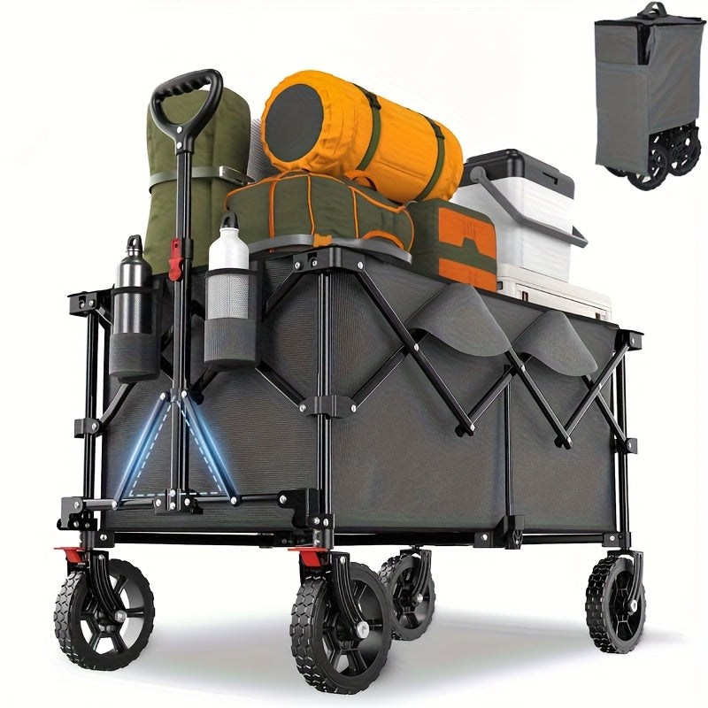 Carrello Pieghevole All-Terrain RuggedTrail – Capacità di 200L e Portata di 200kg