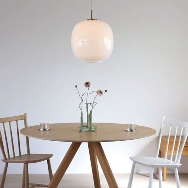 Lampadario Moderno - Design in Vetro Opalino