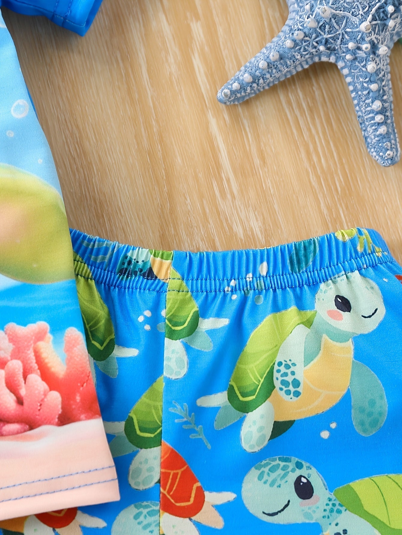 Set Estivo Stampa Tartaruga – T-Shirt e Pantaloni Corti Casual per Bambini