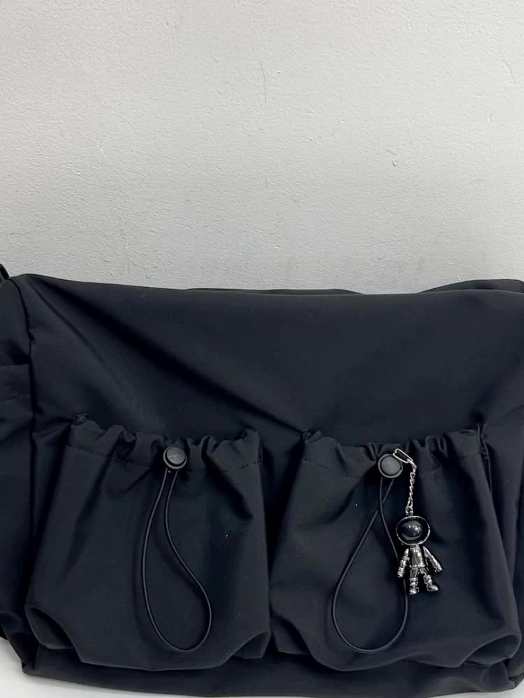 Borsa a tracolla UrbanEase – Borsa a spalla con cordoncino e grande capacità