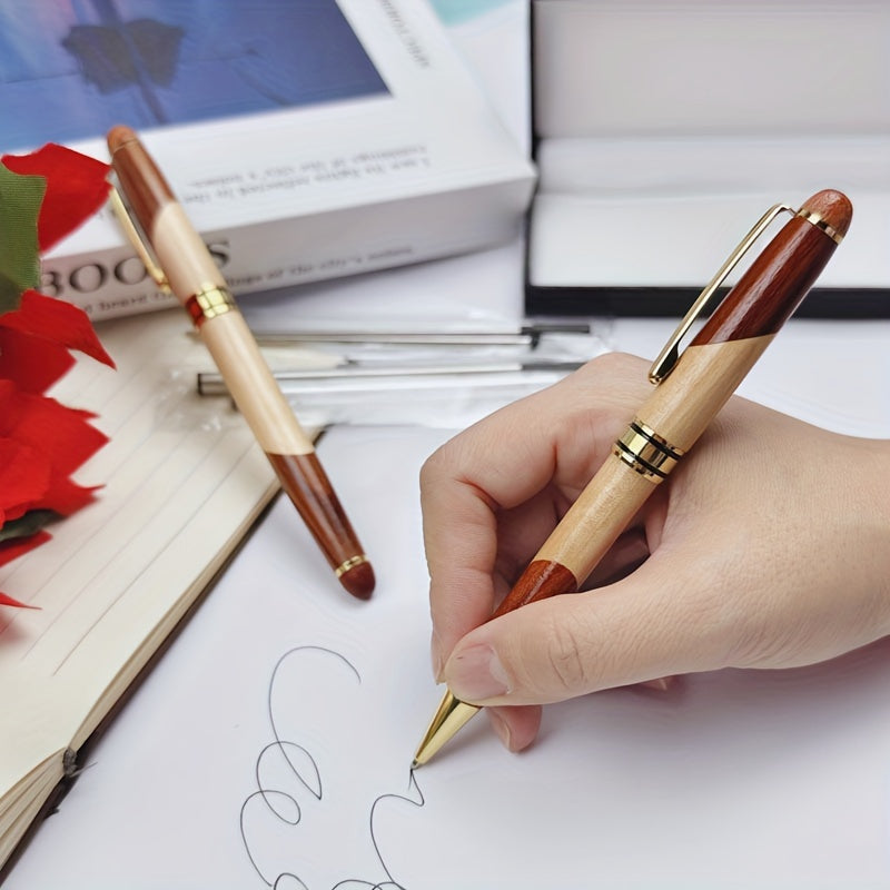 Scatola di Penna in Legno Premium con Penna a Sfera di Lusso – Elegante e Professionale