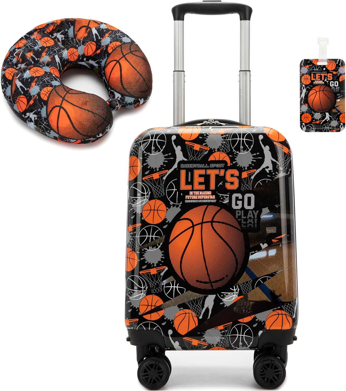 Set di Valigie Rigide per Bambini con Ruote Girevoli – 40 cm