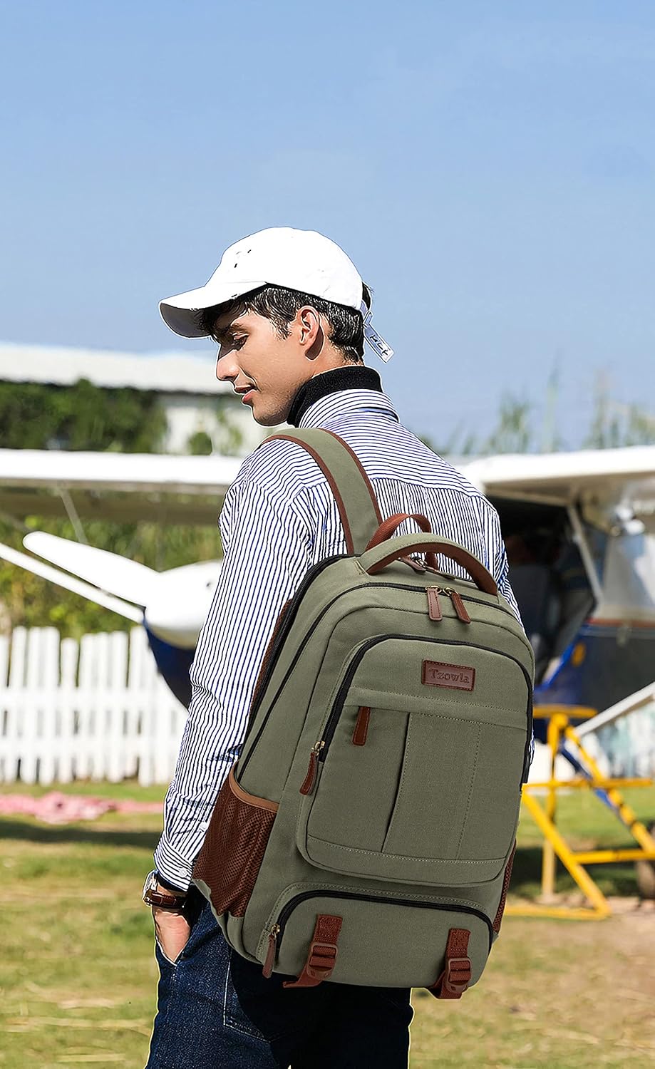 Zaino in Tela Antifurto per Laptop e Viaggi con Porta USB – Adatto per Laptop fino a 43,94 cm