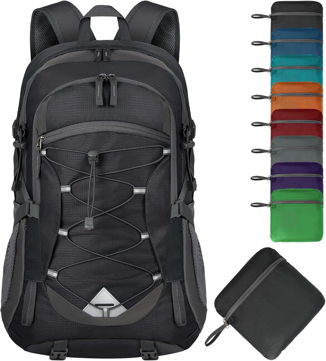 Zaino Impermeabile da Escursionismo e Campeggio da 40L – Leggero e Pieghevole – 1+1 GRATIS