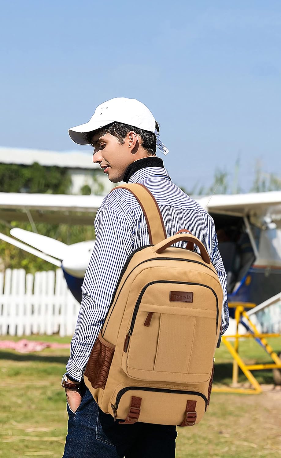 Zaino in Tela Antifurto per Laptop e Viaggi con Porta USB – Adatto per Laptop fino a 43,94 cm