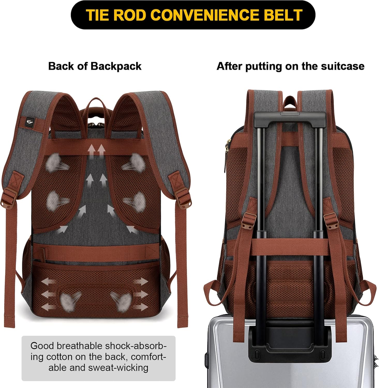 Zaino in Tela Antifurto per Laptop e Viaggi con Porta USB – Adatto per Laptop fino a 43,94 cm