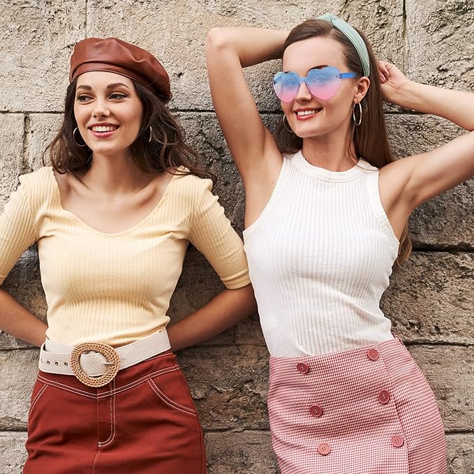 Occhiali da sole a forma di cuore senza montatura in look trasparente - HeartBlitz