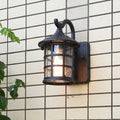 Hourglass Lantern Wall Lamp Country Style Outdoor Light in Bronze/Black