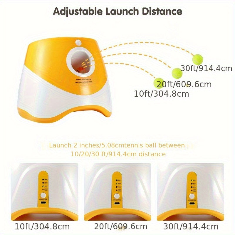 FetchMaster Pro – Lanciatori automatici interattivi di palline per cani con ricarica USB