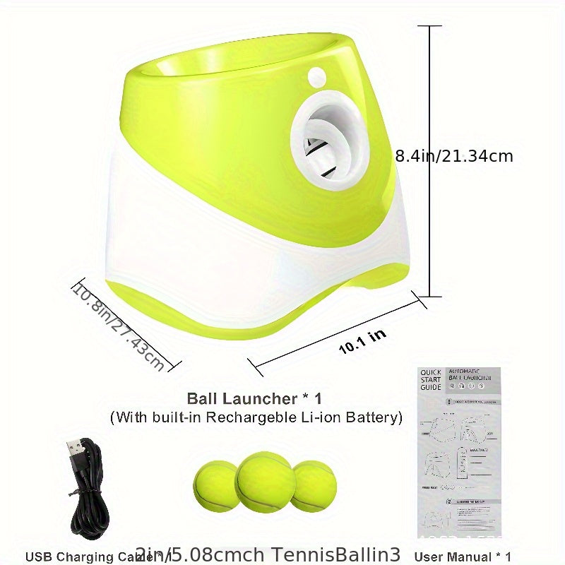 FetchMaster Pro – Lanciatori automatici interattivi di palline per cani con ricarica USB