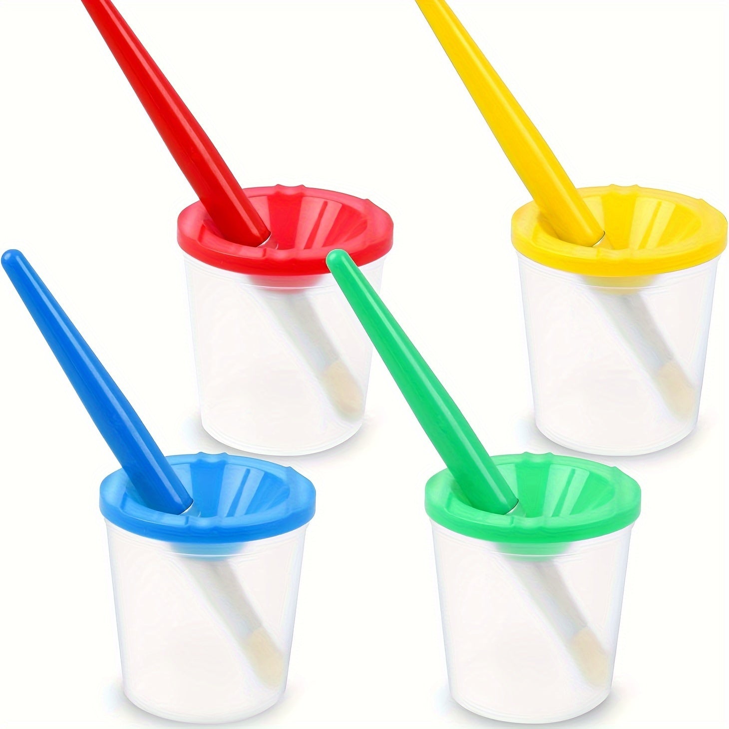 Set di pittura con barattoli di vernice e pennelli – Perfetto per la pittura fai-da-te