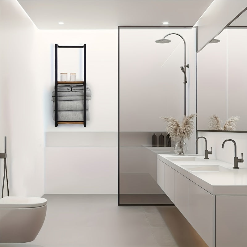 Portasalviette Industriale con Mensole – Mobili da Parete Eleganti e Funzionali