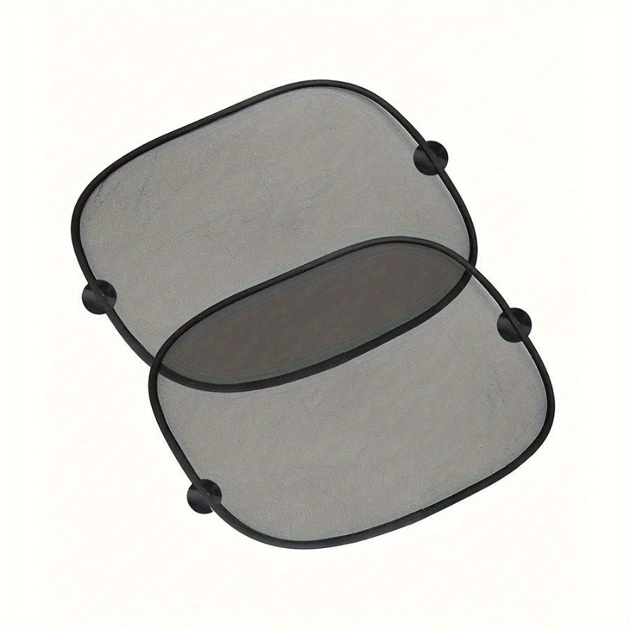 Set di Tende Solari in Rete Nera per Finestrini Posteriori dell'Auto – Protezione Estiva