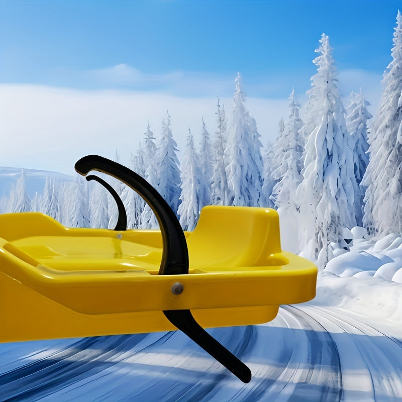 Sled da sci versatile con freno – Perfetto per neve, erba e ghiaccio, inclusa corda di traino