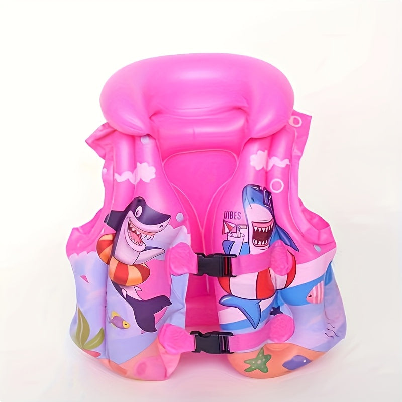 Gilet da Nuoto per Bambini con Stampa Squalo – Comodo e Sicuro per Divertimento in Acqua