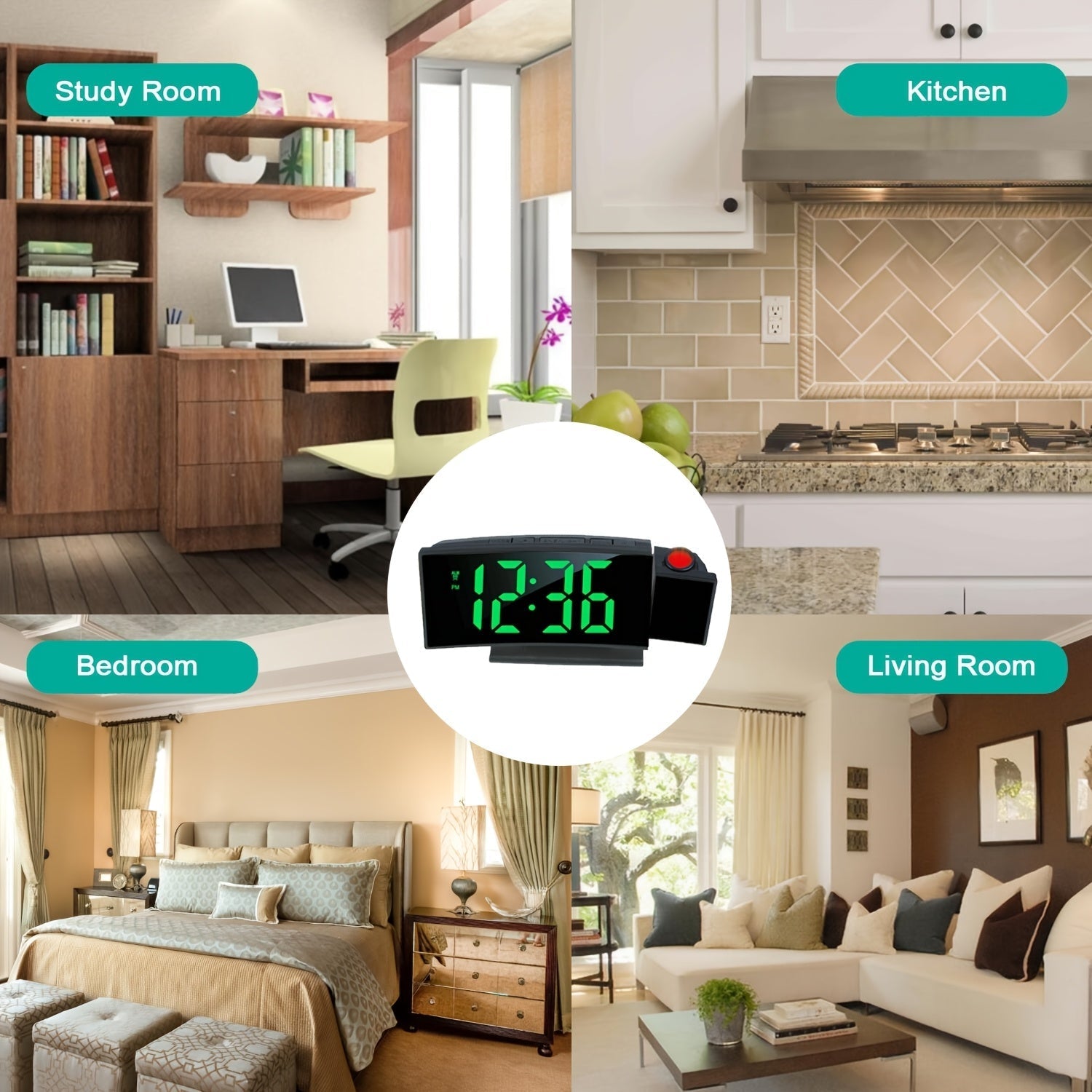 Orologio Sveglia Digitale – Display LED e Funzione Snooze con Luminosità Regolabile