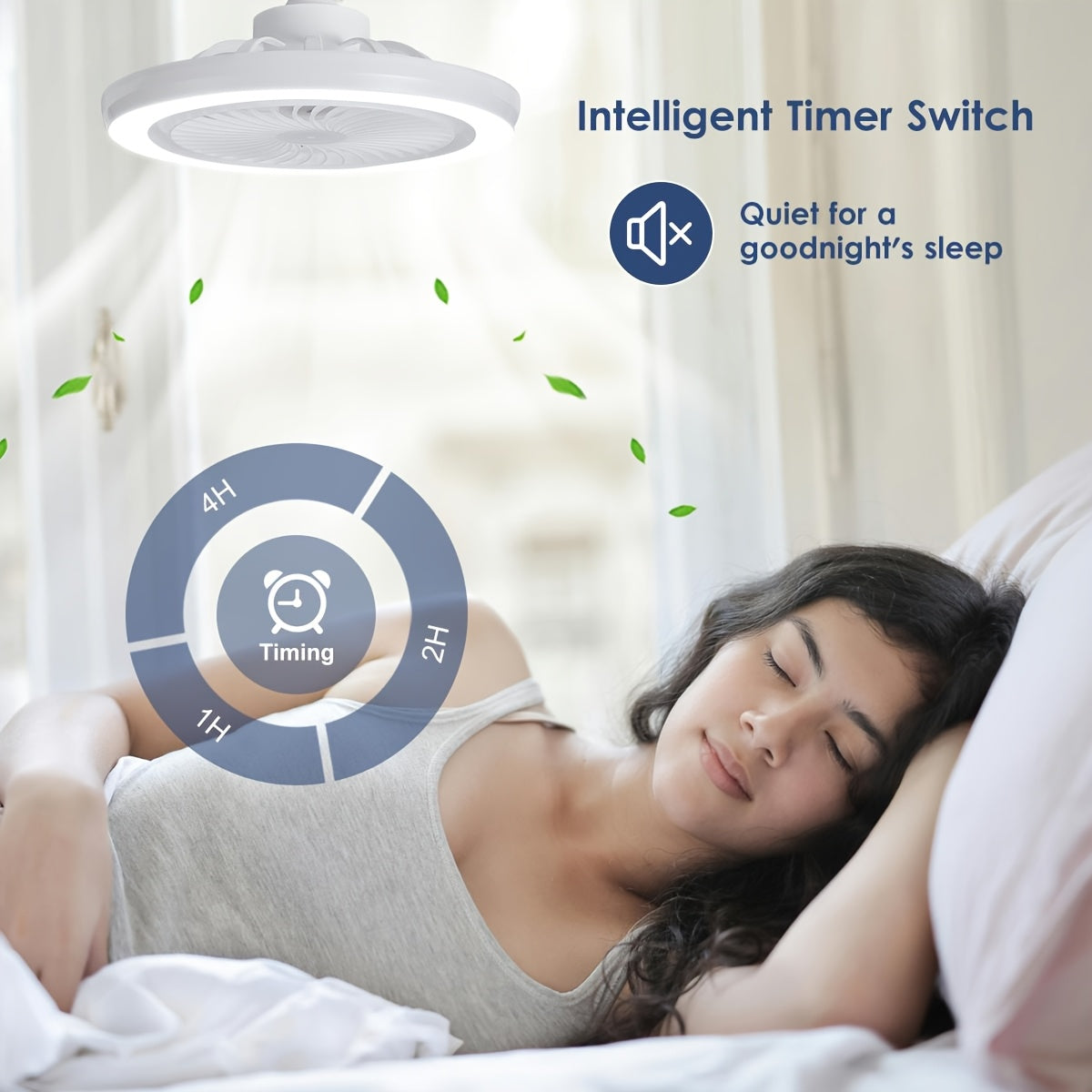 Luce a Ventola da Soffitto LED Slim – Dimmerabile e Silenziosa