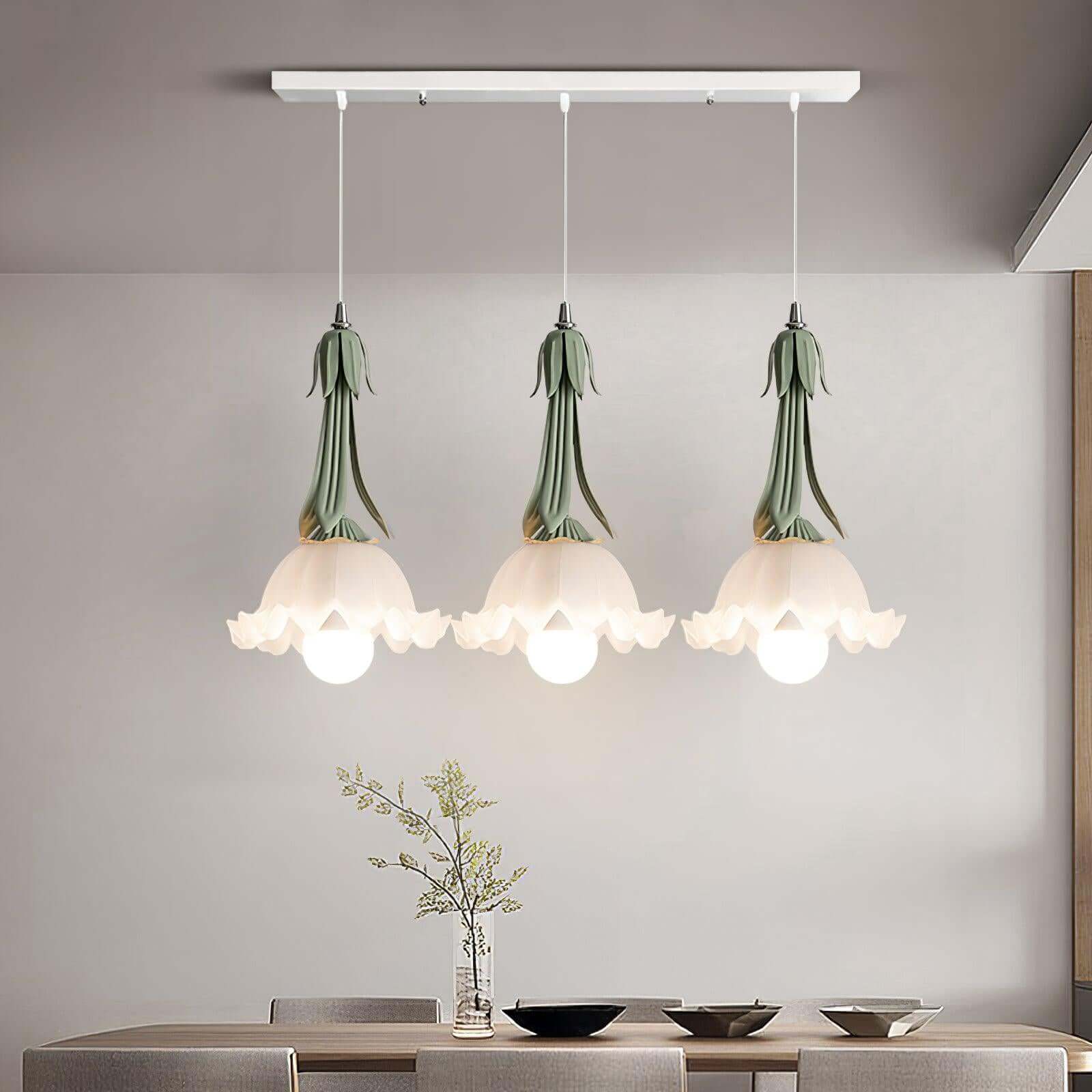 Elegante Lampada a Sospensione con Design a Fiore