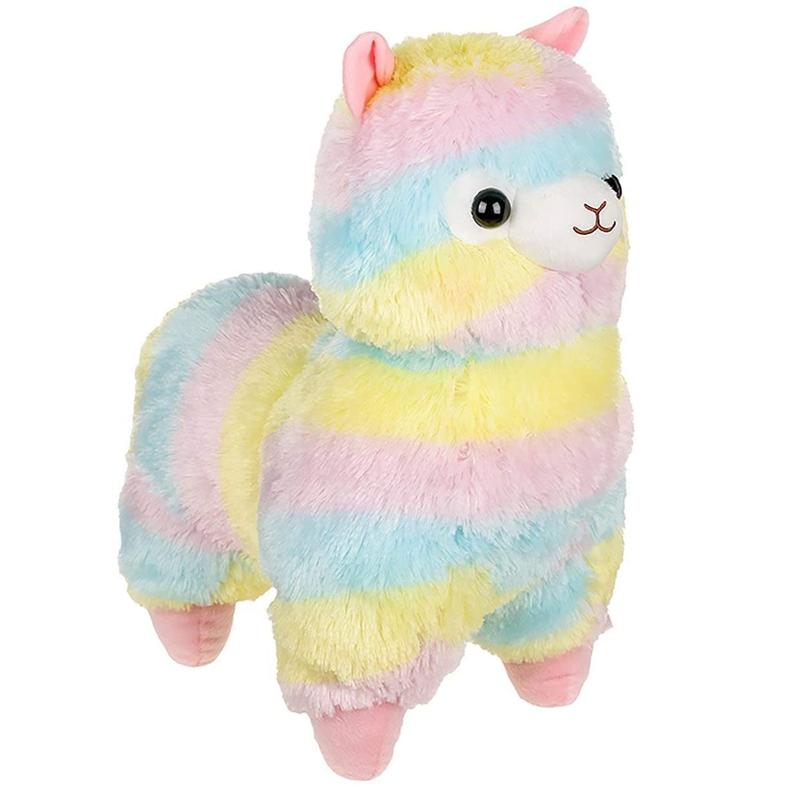 Giocattolo in Peluche Alpaca Arcobaleno Morbido per Neonati e Bambini