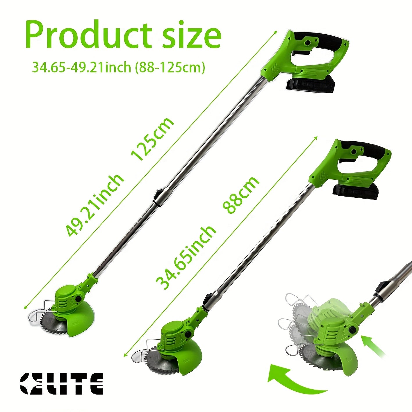 Rasaerba Elettrico Wireless Portatile in Litio – Regolabile e Ricaricabile