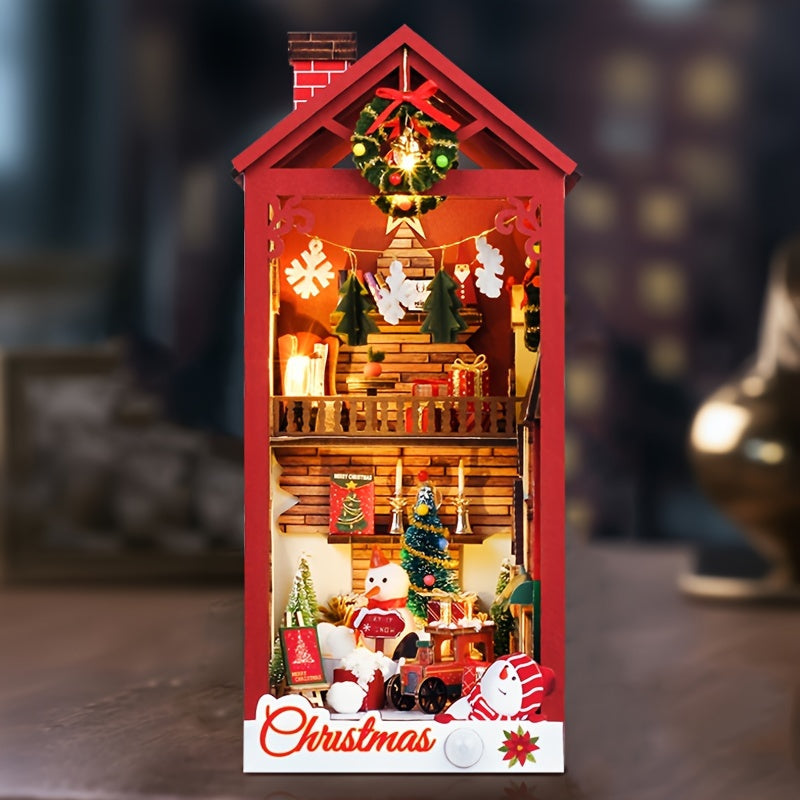 Casa di Natale Miniaturizzata Fai-da-Te – Set di Puzzle 3D per Decorazioni Natalizie e Festive