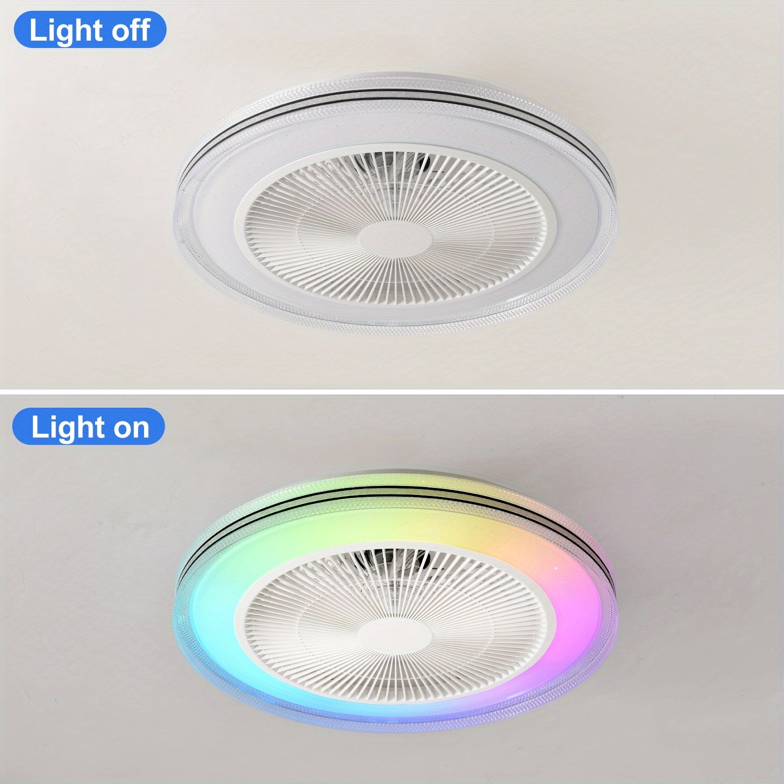 Ventilatore da soffitto LumiCool RGB – Fresco e Atmosferico