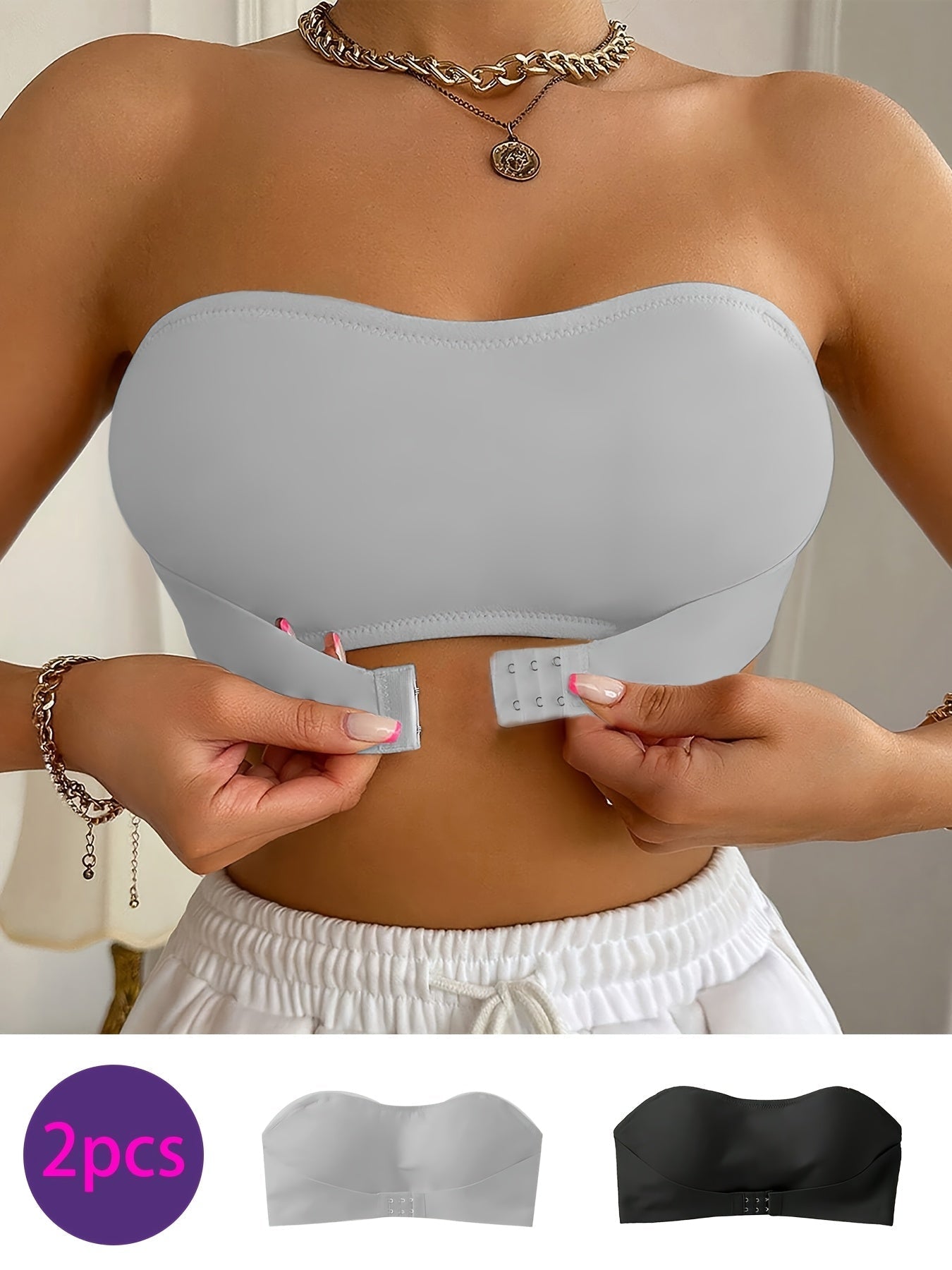 Reggiseno Bandeau Senza Cuciture - Morbido e Confortevole Senza Ferretto