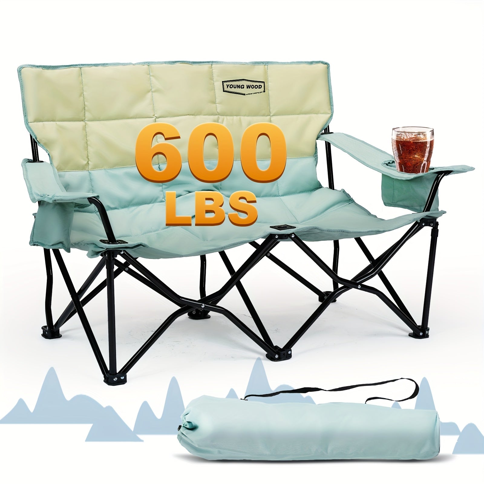 CampEase Loveseat Camping Chair – Comfort di Lusso per Due