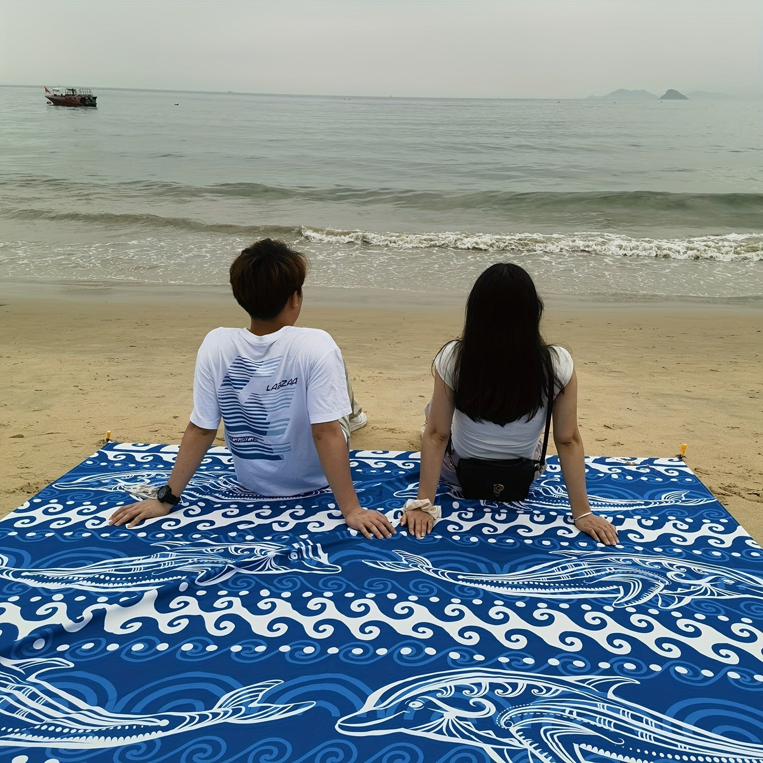 TropiComfort Tappeto da Spiaggia Oversize – Spazioso, Durevole e Resistente alla Sabbia