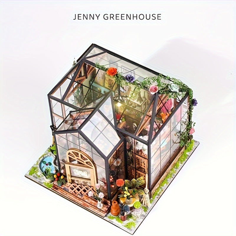 Miniatura Greenhouse Book Nook – Modello 3D Fai-da-te con Illuminazione LED