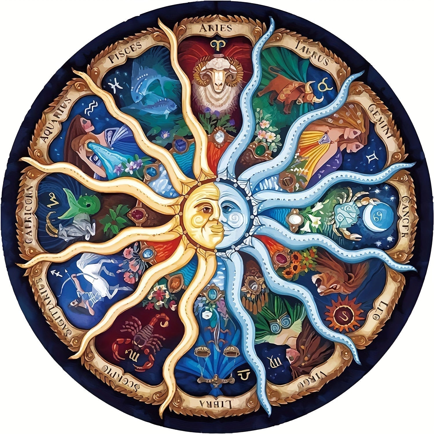 Puzzle Zodiacale Rotondo da 1000 Pezzi - ZodiacDreams