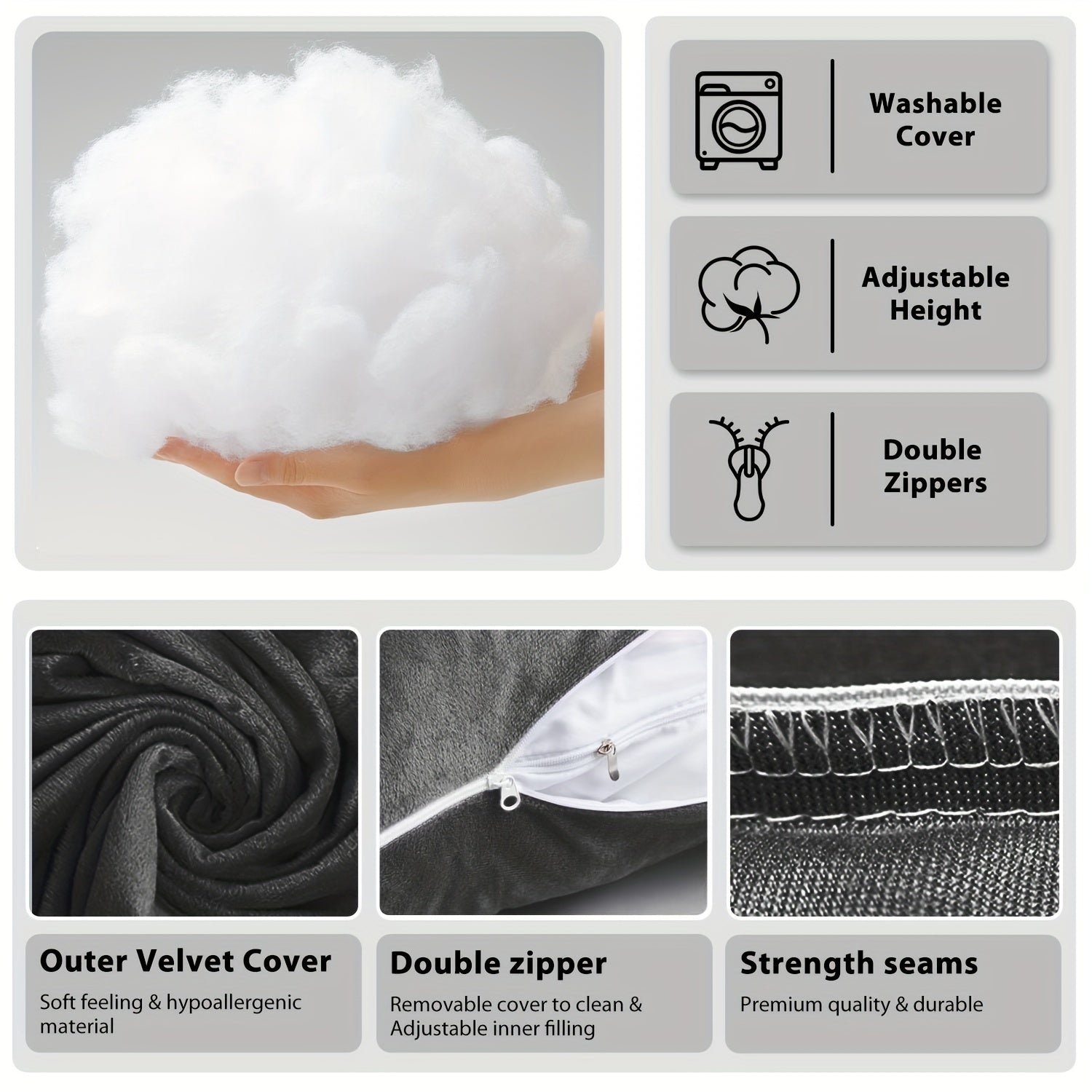 Cuscino Gravidanza J-Shaped Confortevole – Supporto Totale