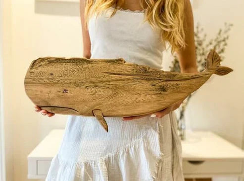 Decorazione da parete in legno di balena OceanHaven Pine | Elegante decorazione marittima artigianale per case moderne