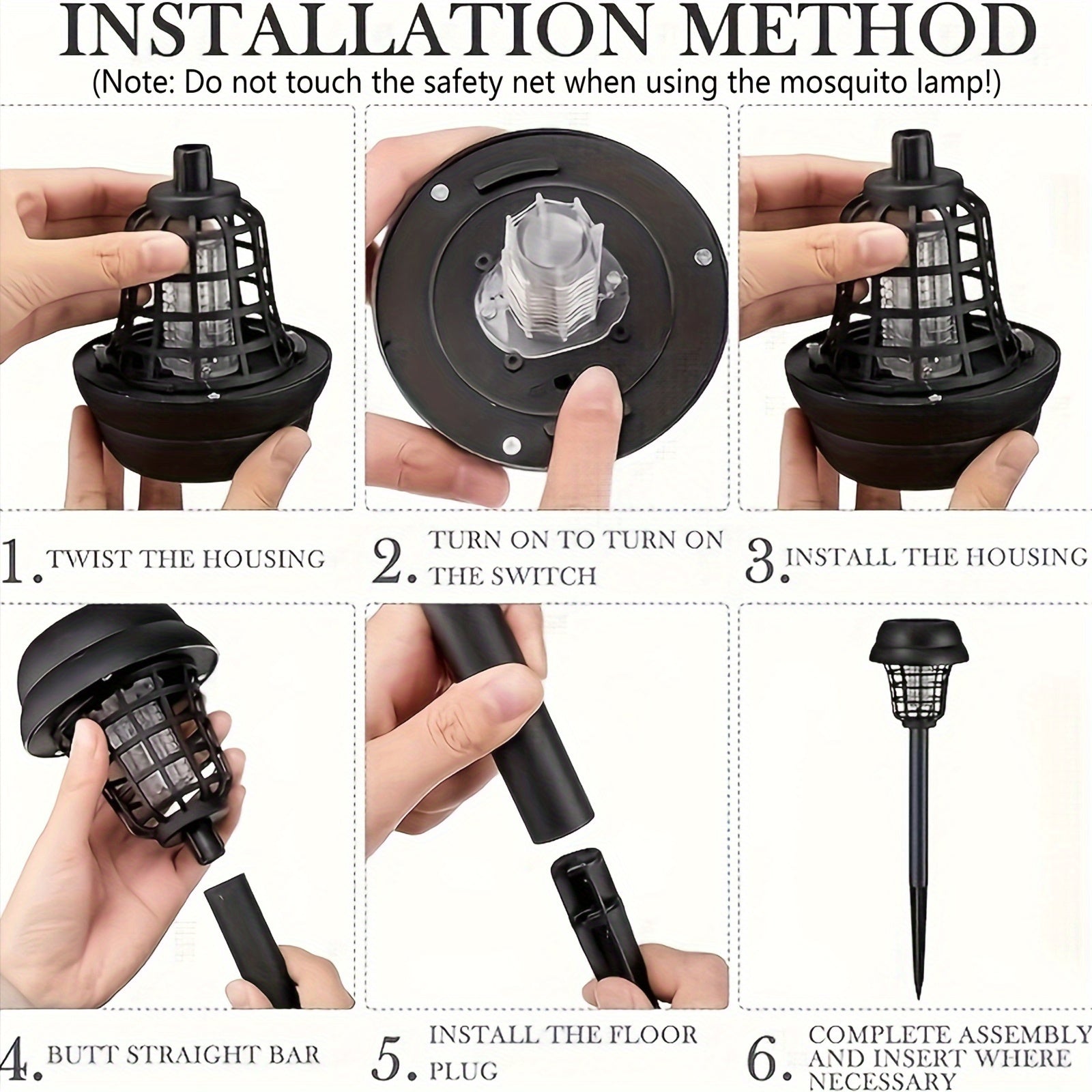 Lampada per Insetti da Esterno a Energia Solare – Duo Cattura Zanzare e Mosche