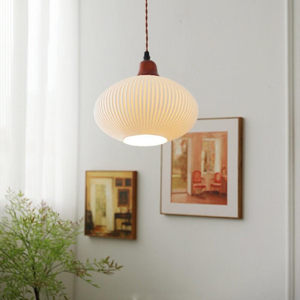 Lampada a Sospensione in Ceramica Elegante - Design Rustico