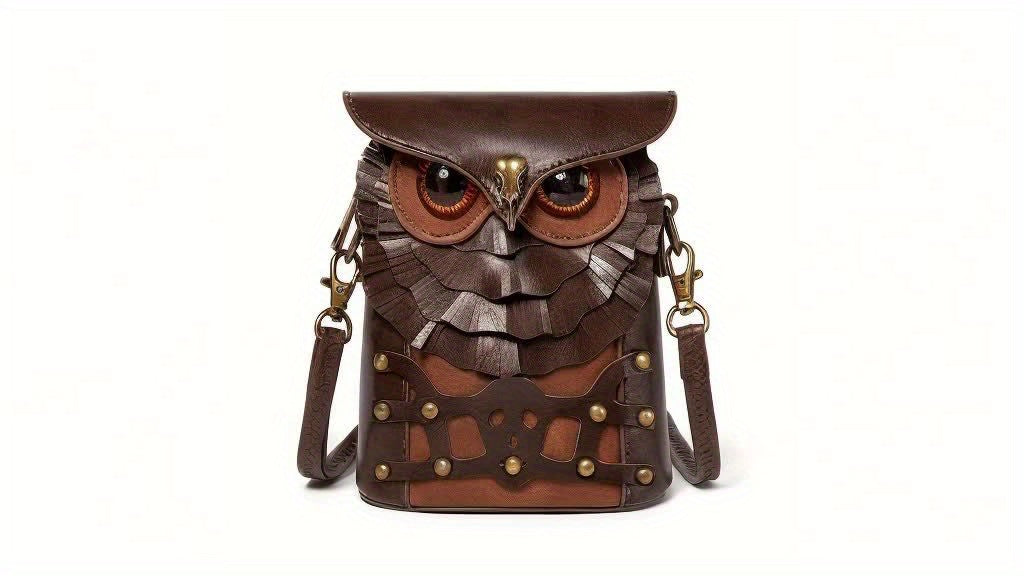 Borsa a Spalla Mini Steampunk Gufo – Elegante e Funzionale