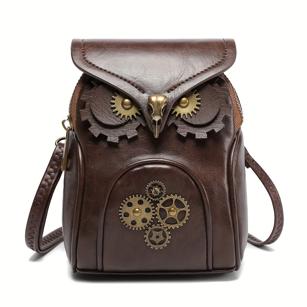 Borsa a Spalla Mini Steampunk Gufo – Elegante e Funzionale