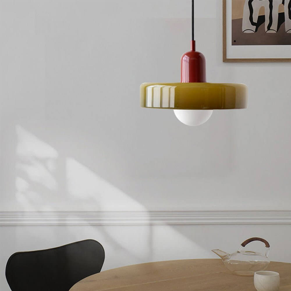 Lampada a Sospensione Colorata in Vetro - Design Moderno