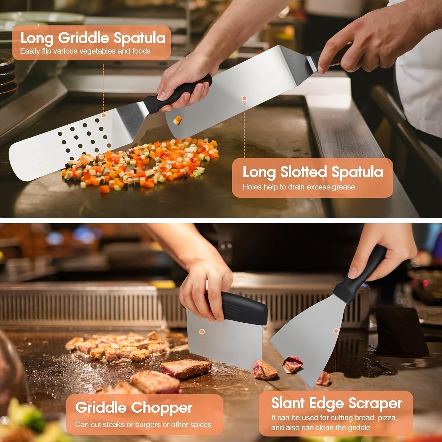 Set di Utensili per BBQ in Acciaio Inossidabile da 20 Pezzi – Tutto Ciò di Cui Hai Bisogno per il Perfetto Barbecue