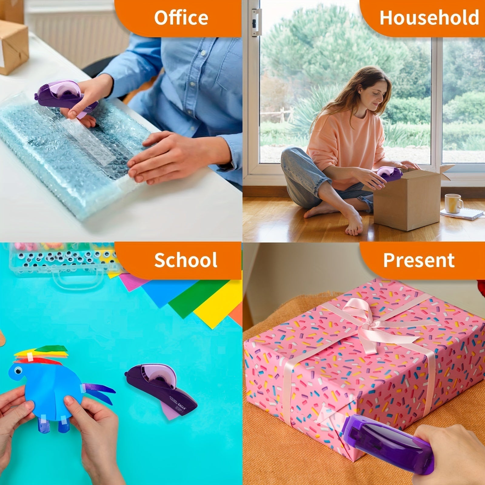 Dispenser di Nastro QuickSeal – Incollaggio Super Veloce con una Mano