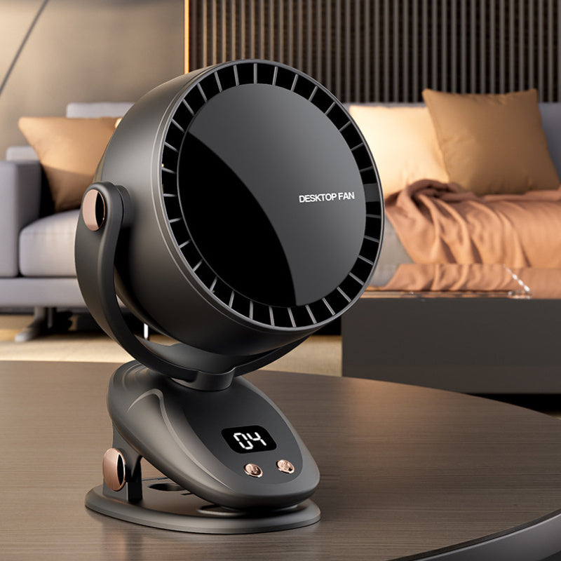 Ventilatore Portatile Senza Lama con Display Digitale – Silenzioso e Ricaricabile per Uso Interno ed Esterno