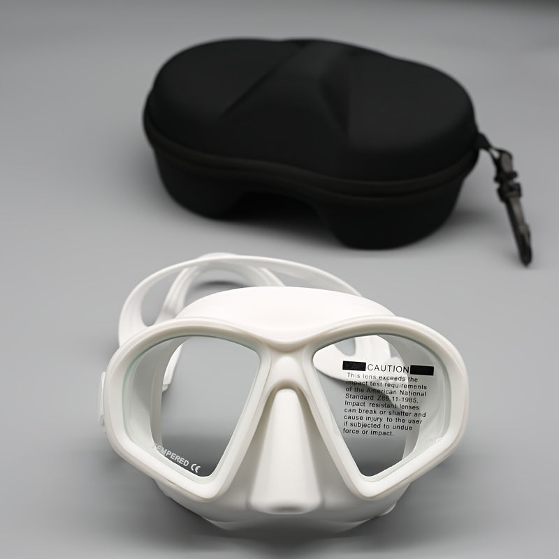 Maschera da Immersione Temperata con Custodia - Occhialini da Immersione con Antifog e Supporto per Fotocamera