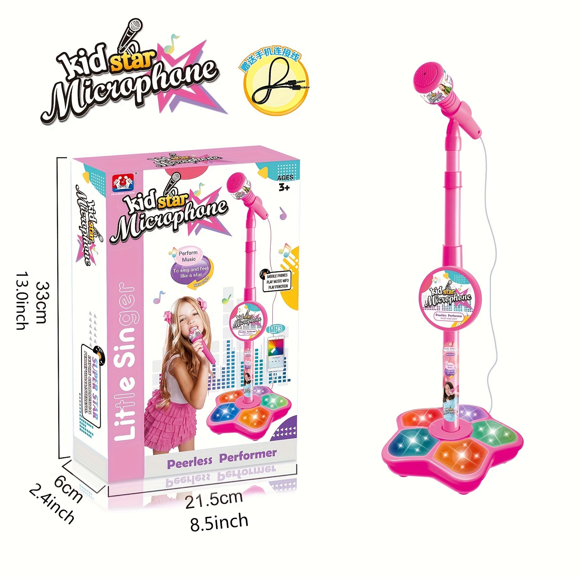 Microfono e Supporto Karaoke StarSound Kids – Interattivo ed Educativo
